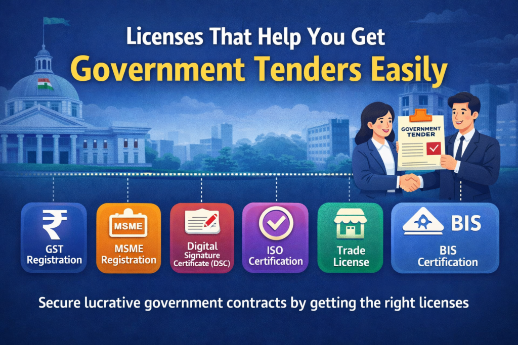 licenses for government tenders in India
